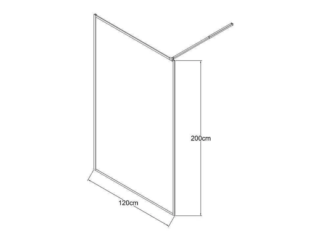 Douchewand Voor Inloopdouche 120 X 200 Cm Goudkleurig Gehard Glas Amberi-Shower & Design