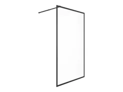 Douchewand Voor Inloopdouche 100 X 200 Cm Matzwart Gehard Glas Amberi-Shower & Design Best