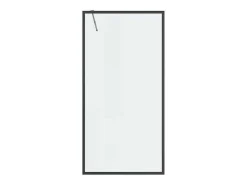 Douchewand Voor Inloopdouche 100 X 200 Cm Matzwart Gehard Glas Amberi-Shower & Design Best