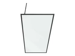 Douchewand Voor Inloopdouche 100 X 200 Cm Matzwart Gehard Glas Amberi-Shower & Design Best