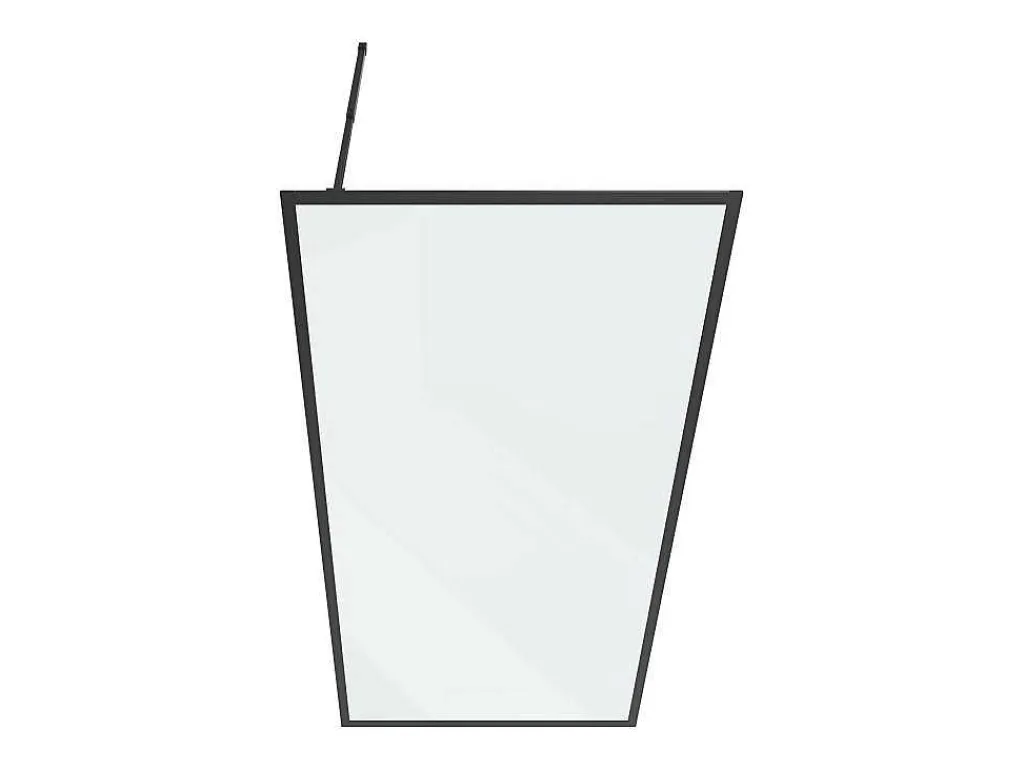 Douchewand Voor Inloopdouche 100 X 200 Cm Matzwart Gehard Glas Amberi-Shower & Design Best