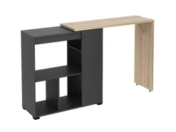 Draaibaar Barmeubel Met Opbergruimte - Naturel En Antraciet - Saturne-Vente-unique Discount
