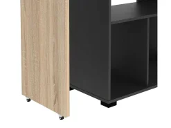 Draaibaar Barmeubel Met Opbergruimte - Naturel En Antraciet - Saturne-Vente-unique Discount