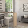 Draaibaar Barmeubel Saturne - Wit En Eiken-Vente-unique Clearance
