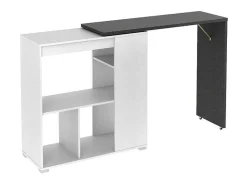 Draaibaar Barmeubel Saturne - Wit En Beton-Vente-unique Sale