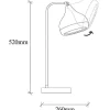 Draaibare Bureaulamp Van Metaal Yildo - D17 X H52 Cm - Zwart En Koperkleurig-OZAIA New