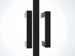 Draaibare Douchedeur - 80 X 195 Cm - Zwart Mat - Gehard Glas - Sarasota-Shower & Design New
