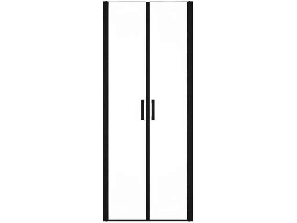 Draaibare Douchedeur - 80 X 195 Cm - Zwart Mat - Gehard Glas - Sarasota-Shower & Design New