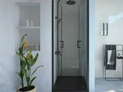 Draaibare Douchedeur - 70 X 195 Cm - Matzwart - Gehard Glas - Sarasota-Shower & Design Outlet