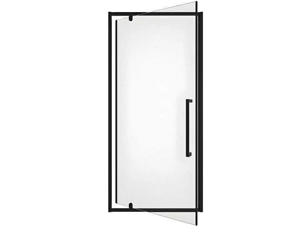 Draaibare Douchedeur Van Matzwart Metaal - Industriele Stijl - 80 X 195 Cm - Tamri-Shower & Design Outlet