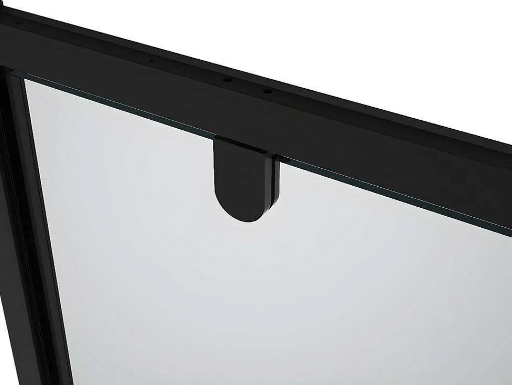 Draaibare Douchedeur Van Matzwart Metaal - Industriele Stijl - 80 X 195 Cm - Tamri-Shower & Design Outlet
