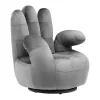Draaibare Fauteuil Hand Catchy Van Fluweel - Antraciet-Vente-unique Outlet