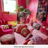Draaibare Fauteuil Hand Catchy Van Fluweel - Fuchsia-Vente-unique Clearance