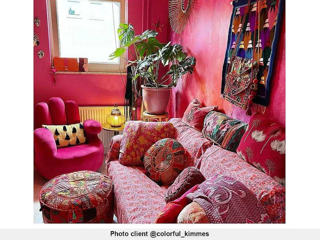 Draaibare Fauteuil Hand Catchy Van Fluweel - Fuchsia-Vente-unique Clearance