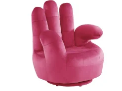 Draaibare Fauteuil Hand Catchy Van Fluweel - Fuchsia-Vente-unique Clearance