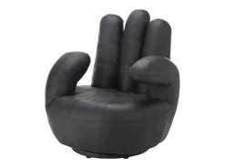 Draaiende Fauteuil Catchy Van Kunstleer - Zwart-Vente-unique Online
