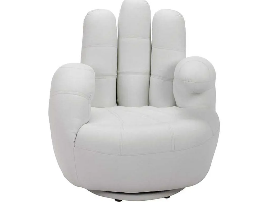 Draaiende Fauteuil Catchy Van Kunstleer - Wit-Vente-unique