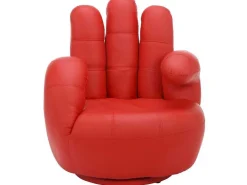 Draaiende Fauteuil Catchy Van Kunstleer - Rood-Vente-unique Hot