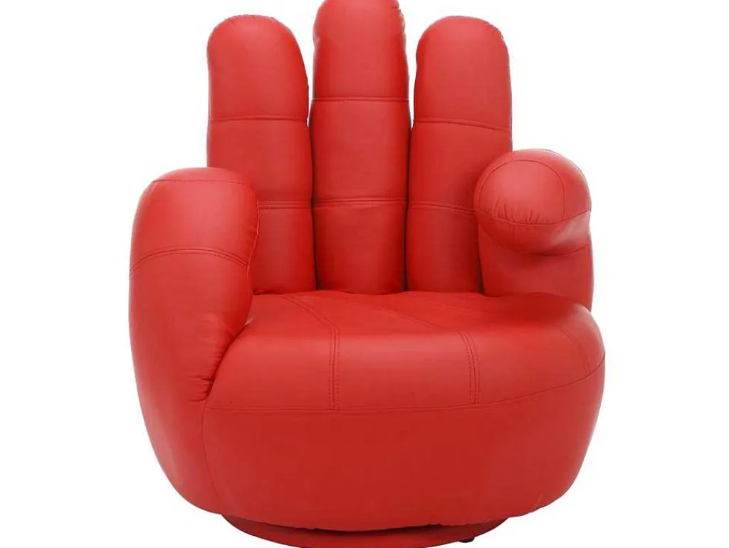 Draaiende Fauteuil Catchy Van Kunstleer - Rood-Vente-unique Hot