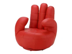 Draaiende Fauteuil Catchy Van Kunstleer - Rood-Vente-unique Hot