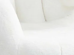 Draaiende Fauteuil Van Imitatiebont Catchy - Wit-Vente-unique Online