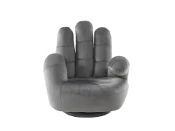 Draaiende Kinderfauteuil Catchy Van Fluweel - Antraciet-Vente-unique Hot