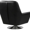 Draaifauteuil Ithaque In Buffelleer - Zwart-Vente-unique Clearance