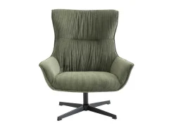 Draaifauteuil Van Groen Ribfluweel Galati-Vente-unique Discount