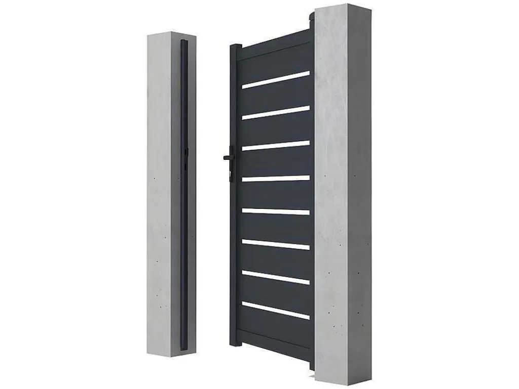 Draaihekje Van Aluminium - Antraciet - L100Xh176 Cm - Primo-EXPERTLAND New