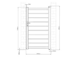 Draaihekje Van Aluminium - Antraciet - L100Xh176 Cm - Primo-EXPERTLAND New