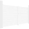 Draaipoort Van Aluminium B355 X H181 Cm Wit - Nazario-EXPERTLAND