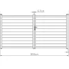 Draaipoort Van Aluminium Antraciet - L355 X 181 Cm - Nazario-EXPERTLAND Outlet