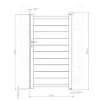 Draaipoort Van Aluminium Antraciet - L103 X 181 Cm - Nazario-EXPERTLAND Online