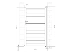 Draaipoort Van Aluminium Antraciet - L103 X 181 Cm - Nazario-EXPERTLAND Online
