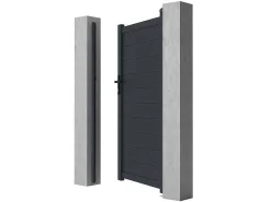 Draaipoort Van Aluminium Antraciet - L103 X 181 Cm - Nazario-EXPERTLAND Online