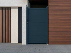 Draaipoort Van Aluminium Antraciet - L103 X 181 Cm - Nazario-EXPERTLAND Online