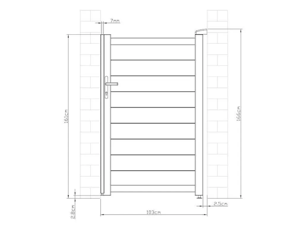 Draaipoort Van Aluminium Antraciet - L103 X 166 Cm - Nazario-EXPERTLAND Clearance