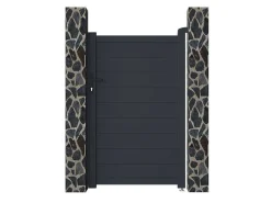 Draaipoort Van Aluminium Antraciet - L103 X 166 Cm - Nazario-EXPERTLAND Clearance