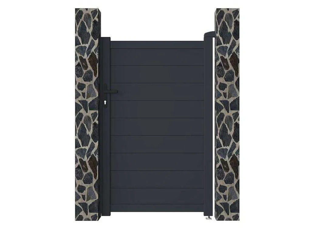 Draaipoort Van Aluminium Antraciet - L103 X 166 Cm - Nazario-EXPERTLAND Clearance