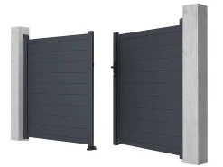 Draaipoort Van Aluminium Antraciet - L305 X 166 Cm - Nazario-EXPERTLAND Hot