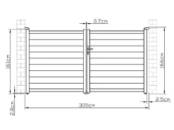 Draaipoort Van Aluminium Antraciet - L305 X 166 Cm - Nazario-EXPERTLAND Hot