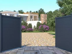 Draaipoort Van Aluminium Antraciet - L305 X 166 Cm - Nazario-EXPERTLAND Hot