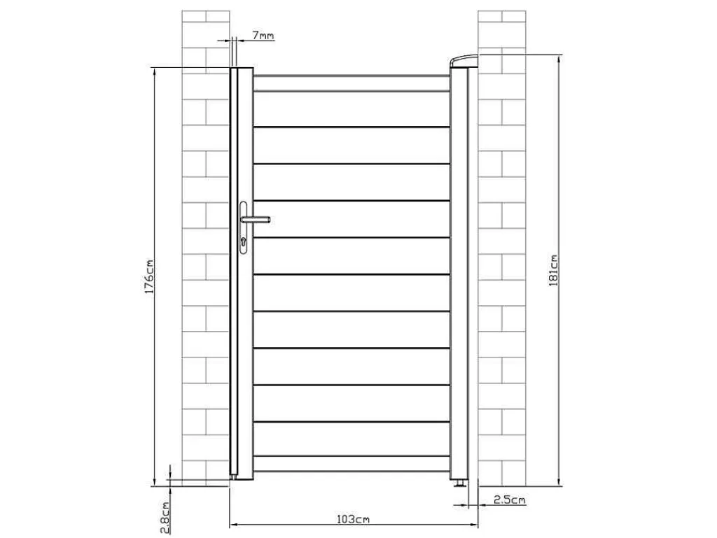 Draaipoort Van Aluminium L103 X H181 Cm Wit - Nazario-EXPERTLAND Sale