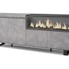 Dressoir, Opbergkast, 210, 4 Deuren, Elektrische Haard Xxl, Industrieel Design, Cement-Skraut Home New
