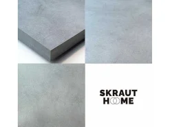 Dressoir, Opbergkast, 210, 4 Deuren, Elektrische Haard Xxl, Cement-Skraut Home Discount
