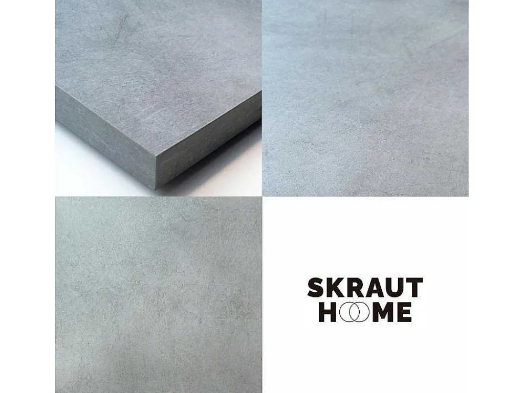 Dressoir, Opbergkast, 210, 4 Deuren, Elektrische Haard Xxl, Cement-Skraut Home Discount