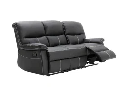 Drie- En Tweezitsrelaxbank Canby - Kunstleer - Zwart-Vente-unique Discount