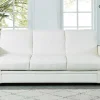 Driezits Bedbank Van Kunstleer Naty - Wit-Vente-unique Sale