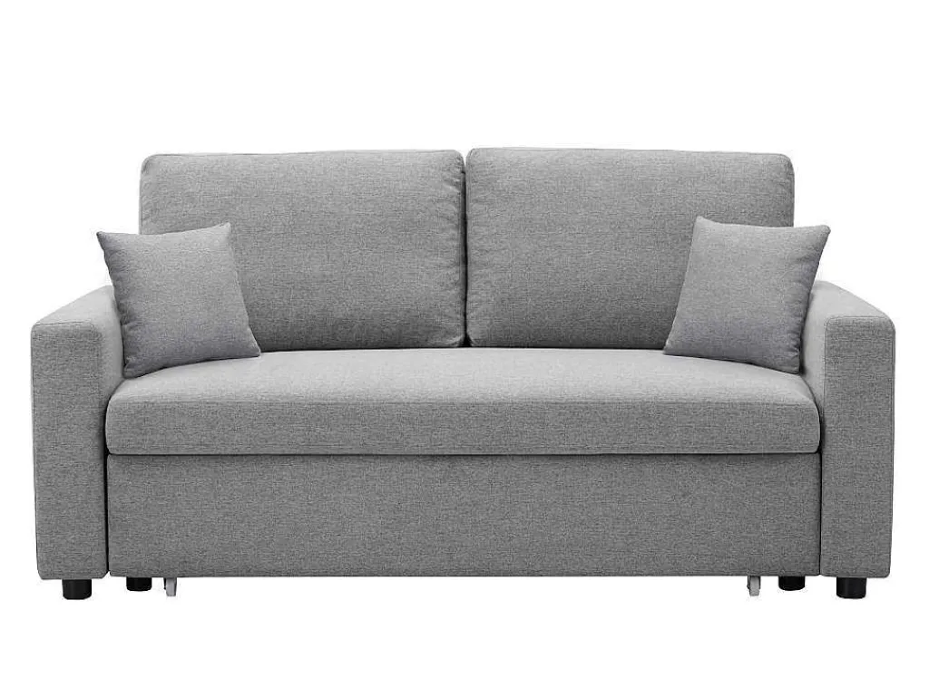 Driezits Bedbank Van Stof Inizor - Lichtgrijs-Vente-unique Sale