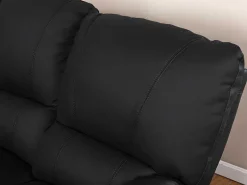 Driezits- En Tweezits Relaxbank Van Leer Marcis - Zwart - Elektrisch-Vente-unique Hot